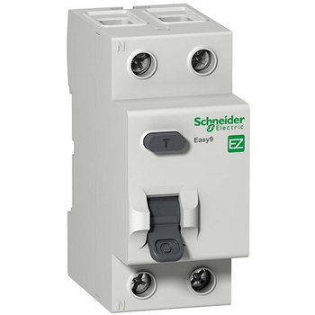 Дифференциальный выключатель Schneider Electric (УЗО) EASY 9 2P 40А 30мА AC 4,5 кА - Электрика, НВА - Модульное оборудование - Дифференциальные автоматы - . Магазин оборудования для автономного и резервного электропитания Ekosolar.ru в Солнечногорске