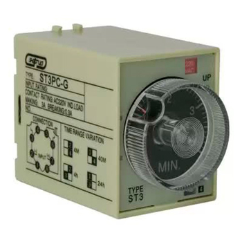 Реле времени 220V ST3PC-G (0.5-4min/40min/4h/24h) Энергия - Электрика, НВА - Реле, автоматизация и управление - Реле времени - . Магазин оборудования для автономного и резервного электропитания Ekosolar.ru в Солнечногорске