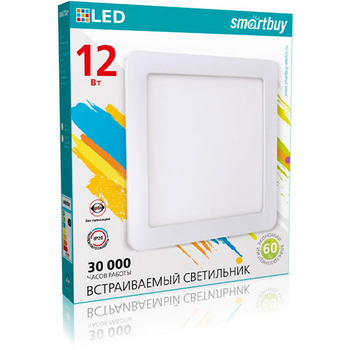 Встраиваемый светильник Smartbuy LED DL Square-12w/6500K/IP20 (SBL-DLSq-12-65K)/40 - Светильники - Для общественных зданий - . Магазин оборудования для автономного и резервного электропитания Ekosolar.ru в Солнечногорске