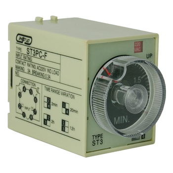 Реле времени 220V ST3PC-F (0.25-2m/20m/2h/12h) Энергия - Электрика, НВА - Реле, автоматизация и управление - Реле времени - . Магазин оборудования для автономного и резервного электропитания Ekosolar.ru в Солнечногорске