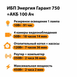 ИБП для котла Энергия Гарант 750 + Аккумулятор 100 Ач 12 В (450Вт - 122мин) - ИБП и АКБ - ИБП для котлов - . Магазин оборудования для автономного и резервного электропитания Ekosolar.ru в Солнечногорске