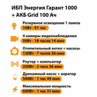 ИБП для котла Энергия Гарант 1000 + Аккумулятор Grid 100 Ah 12 v (600Вт - 91мин) - ИБП и АКБ - ИБП для котлов - . Магазин оборудования для автономного и резервного электропитания Ekosolar.ru в Солнечногорске